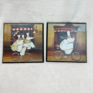 Jennifer Garant (2) Square Plaque Wall Hang Decor 7.5"x7.5"